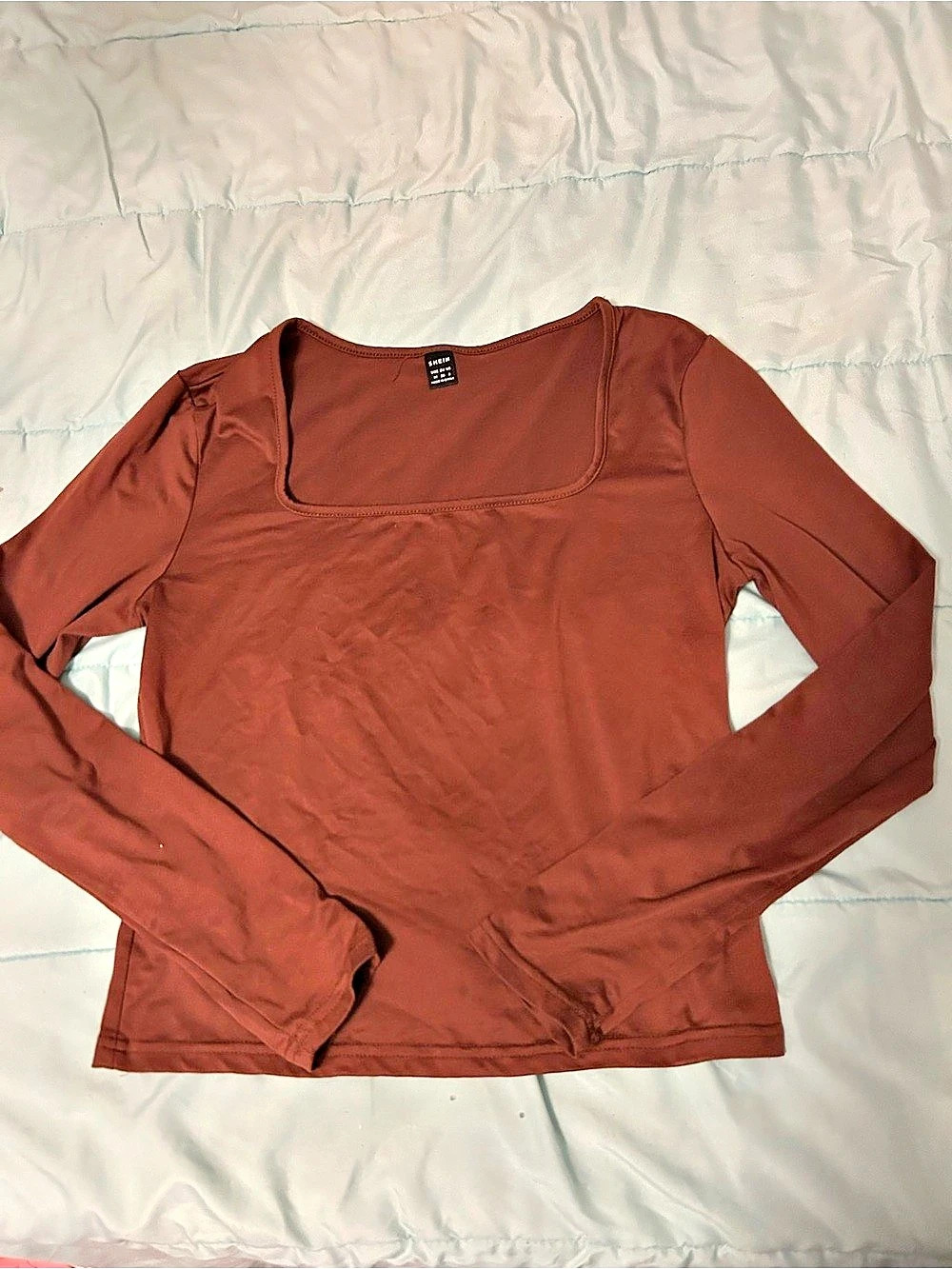 SHEIN Women's Brown Long Sleeve Top